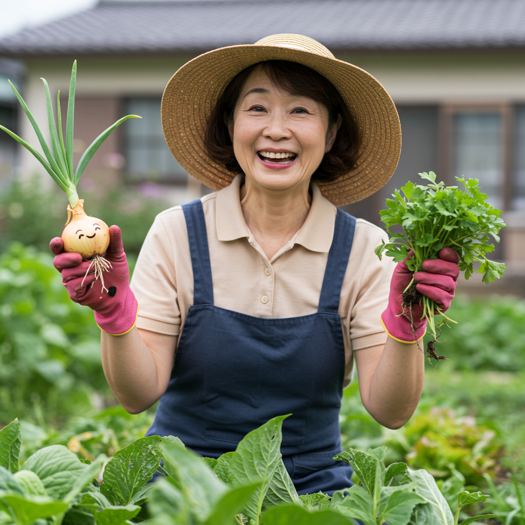 兼業主婦にゃわことヒゲじいやの週末家庭菜園 家庭菜園初心者向け ニャハハと笑うにゃわこ